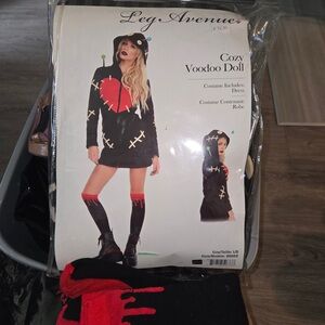 Leg Avenue woman’s large Voodoo Doll Costume - Black and Red
